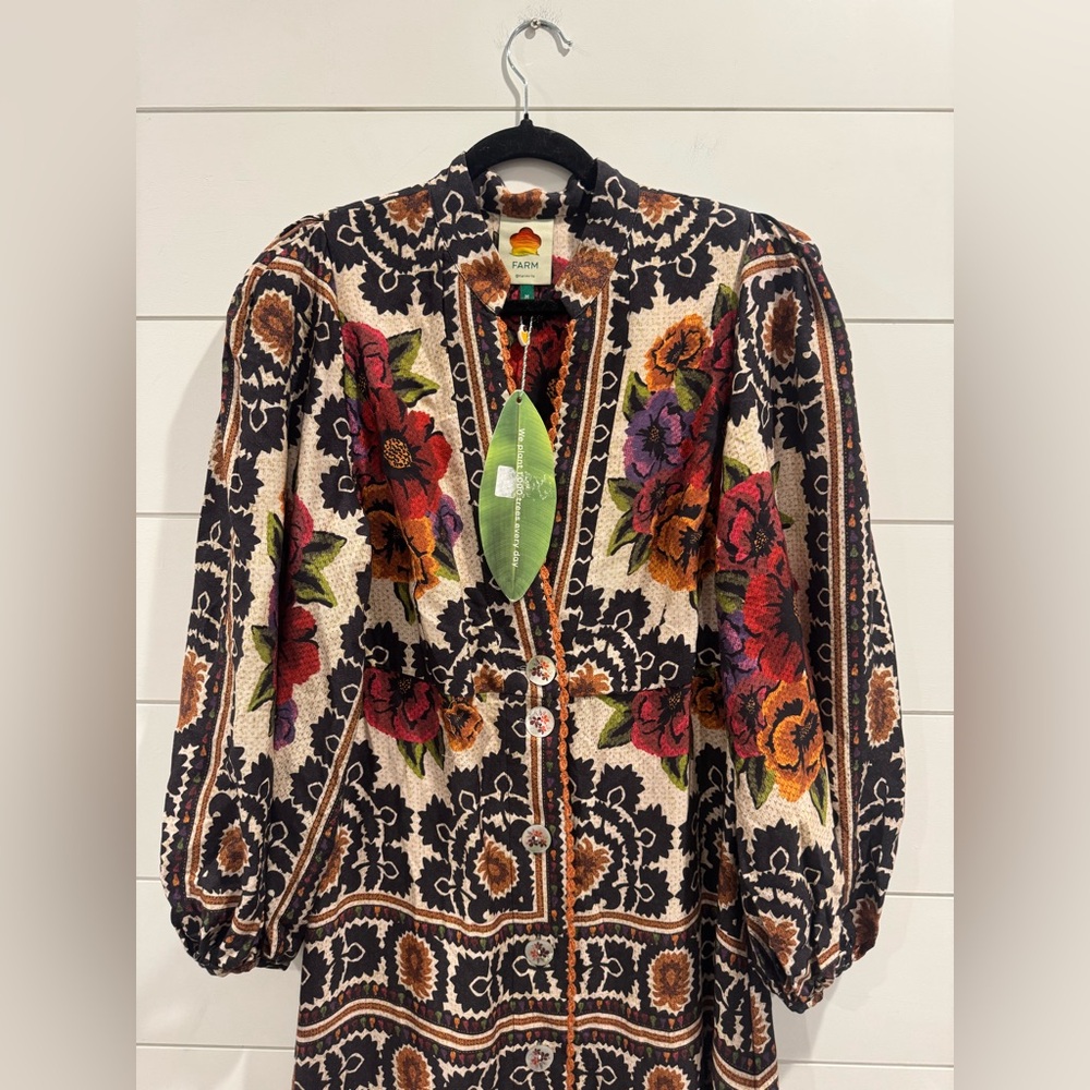 NWT Farm Rio flower tapestry maxi dress - Picture 8 of 11